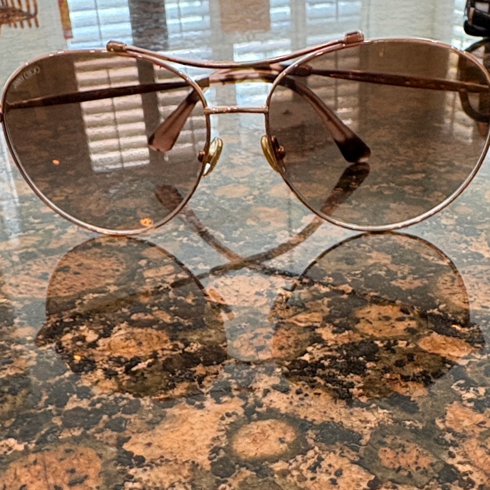 Jimmy Choo Brown Aviator Sunglasses